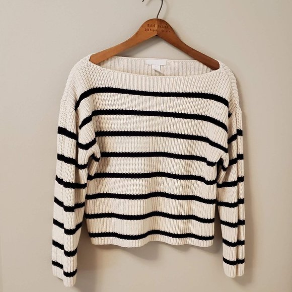 H&M Sweaters - H&M boatneck cotton sweater, EUC Sz. S